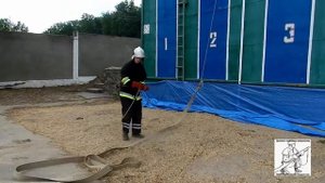 Вязка узла для подъема на высоту рукавной линии