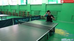 #Уроки настольного тенниса  Часть 58 Топ спин шипами