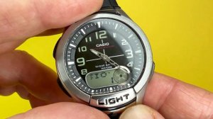#CASIO AQ-180W (Module 3793) HOW TO SET THE TIME, DATE, TELEMEMO, STOPWATCH & WORLD TIME!