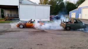 Mazda miata vs ford festiva truck hooking chains