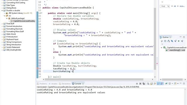 Java 3.8- Double (object) vs. double (primitive data) смотреть онлайн