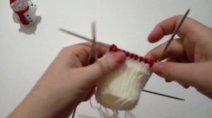 Как связать новогодние носки спицами.(Часть 1).