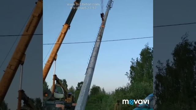 Ямобур вездеход 6х6, Урал, установка столба сотовой связи длинной 34 метра смотреть онлайн