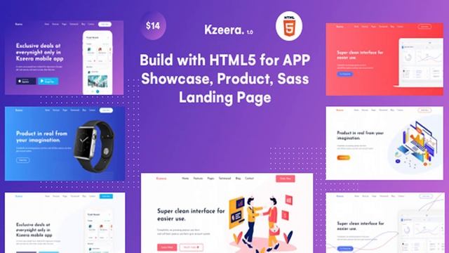 Kzeera - App Landing page & Sass HTML5 Template | Themeforest Website Templates and Themes смотреть онлайн