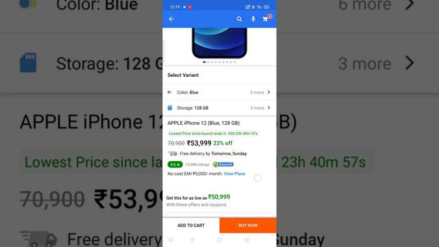 Flipkart Dhamaka Offer🔥🔥| iPhone 12 128gb only at Rs.48499/- 🔥🔥i| iPhone 12 смотреть онлайн
