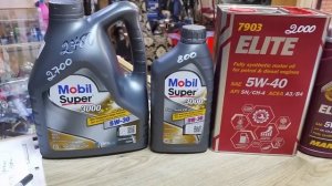 Моторное масло MOBIL Super 3000 XE 5W-30  против Масло  MANNOL ELITE 5W40