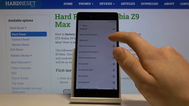 Как поменять язык клавиатуры на ZTE Nubia Z9 Max — Языковые настройки смотреть онлайн