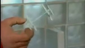 Монтаж стеклоблоков.