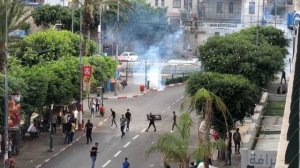 Столкновения протестующих с палестинскими силовиками в Наблусе