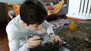 Как сделать радиоуправляемый вертолет КА-50 из бумаги Часть-2