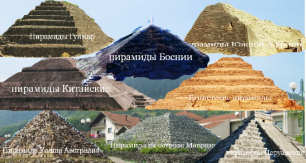 Вскрытие истории Боснийских, Перуанских, Мексиканских, Китайских и Египетских пирамид в одном вектор