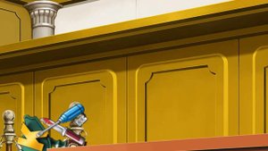 Ace Attorney, но автор показывает кастомных персонажей в objection.lol (Смотреть в описании)