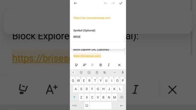 How to add BRISE CHAIN/BRC20 in Trustwallet ( Android Only )