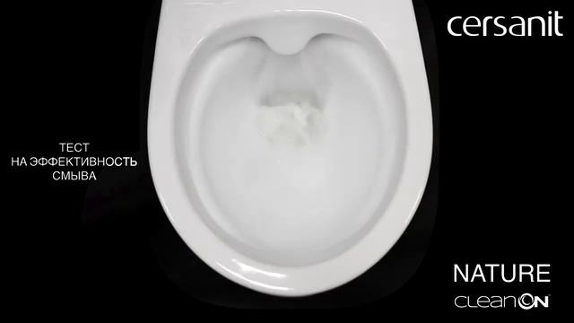Унитаз подвесной Cersanit Nature CLEAN ON обзор смыва, омывания и тест на выплеск смотреть онлайн