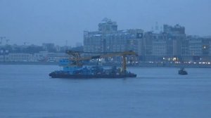 Neva river 26.12.2013 Нева (Плавкран "Черноморец 31")