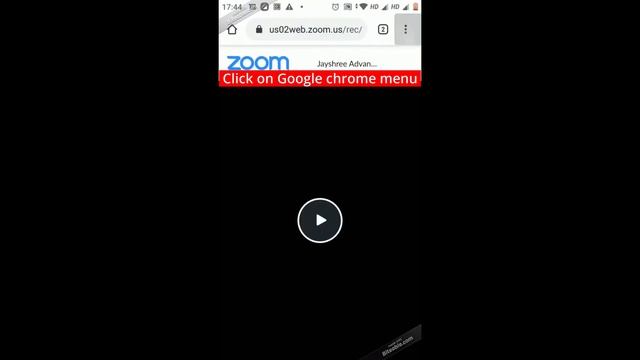 How to Download zoom recording link video on mobile.