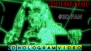 Predator. Long,Tall Sally. 2024. 3D голограмма. Для 3D вентилятора. #3dhologram