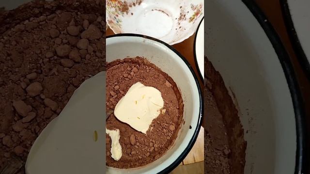 Сладкая шоколадная колбаса к чаю # вкусно ☕