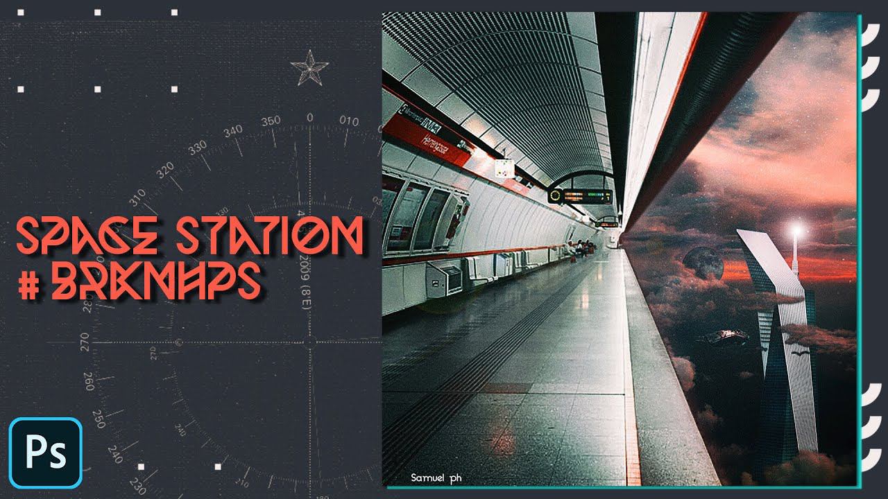 Фото манипуляции в фотошопе | Photoshop photomanipulation Space Station #BRKNHPS смотреть онлайн