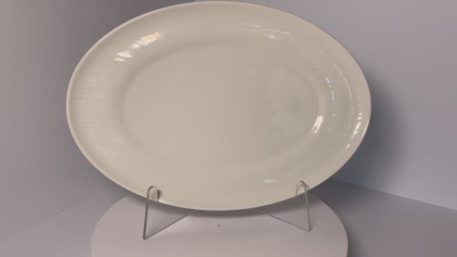 Блюдо овальное 33 см, белое FLO-OVP-330