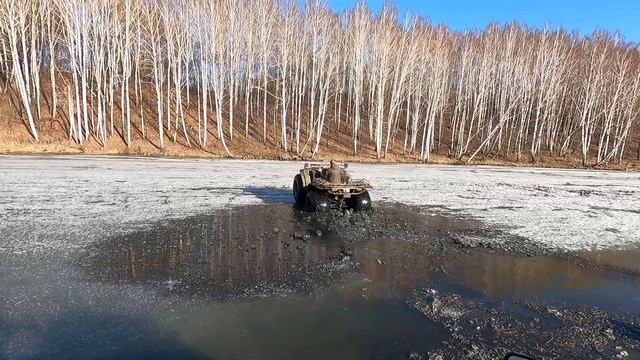 ВЫХОД НА ЛЕД / РЕАЛЬНОЕ ВИДЕО / КВАДРОЦИКЛ РОСОМАХА