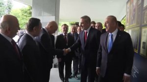 Hakan Fidan and Mevlüt Cavusoglu came together for the handover ceremony