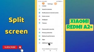 Xiaomi Redmi A2 Plus Split screen || How to use split screen || Split screen settings