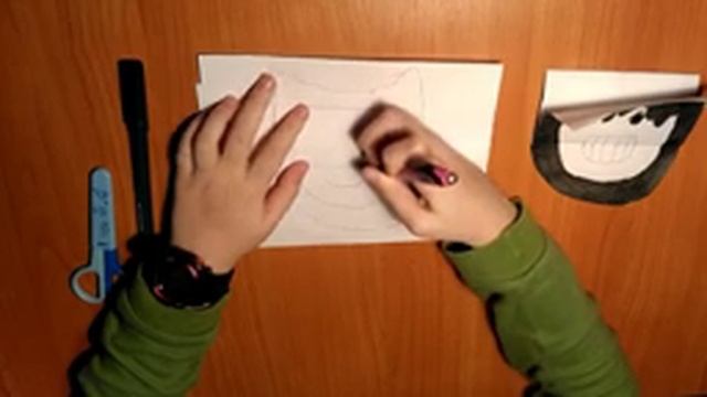 Чернильный монстр. Раскладушка из бумаги. Детский досуг. смотреть онлайн