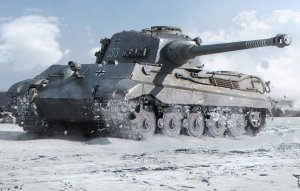 Королевский Tiger 2 : настреливаем средний урон