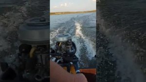 Мотор Ветерок 8 видео с воды.