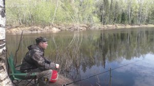 Моя первая прикормка и рыбалка на фидер. Ловил карася, а поймал хариуса. Рыбалка в Республике Коми.