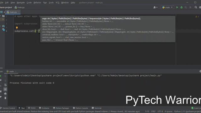 open other apps with python