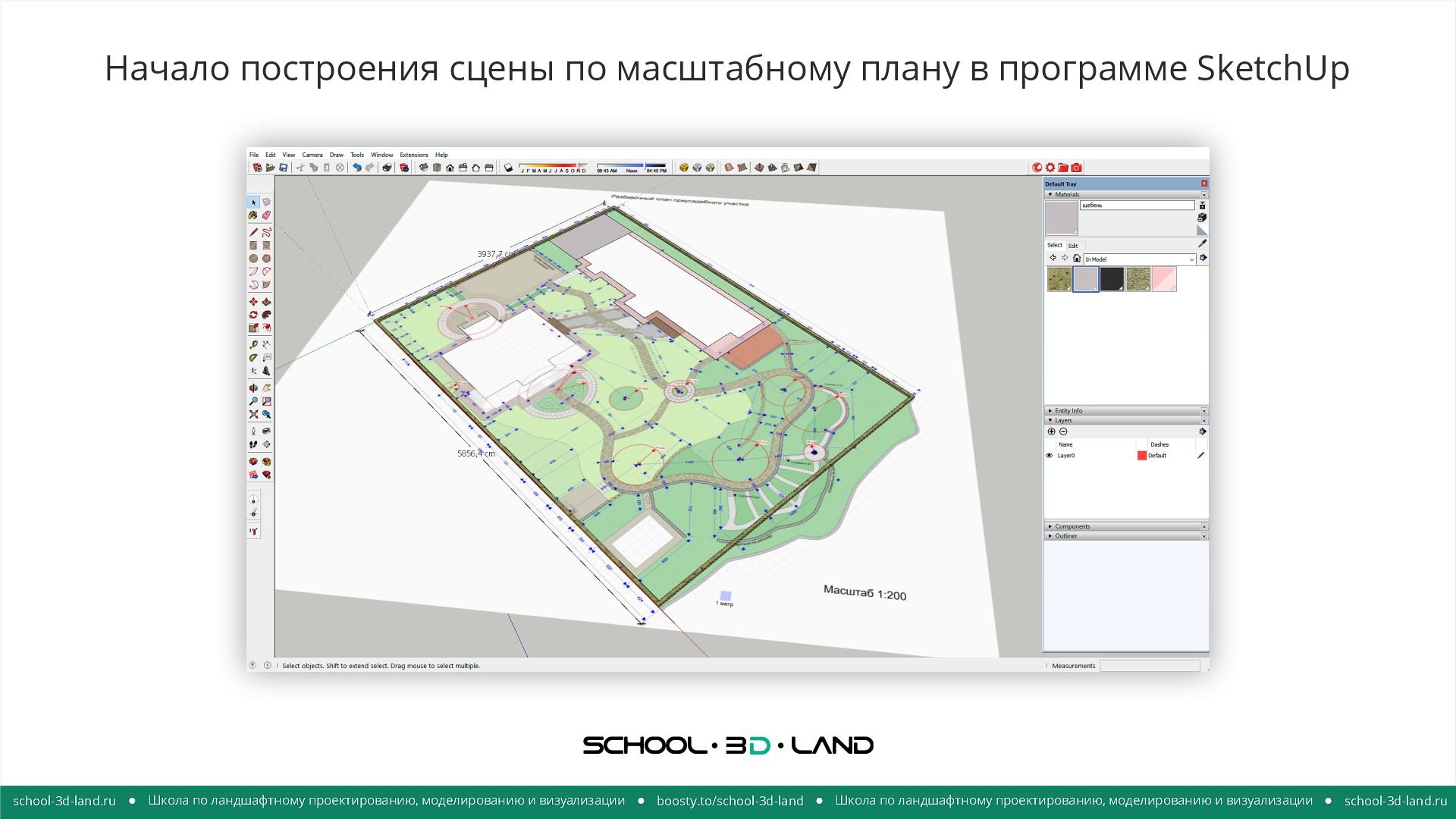 По генеральному плану графическому масштабному изображению участка застройки мо можно определить