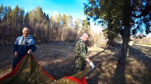 Хочу пожрать - Первый раз в лесу с бригадой Выживание 24 часа в палатках