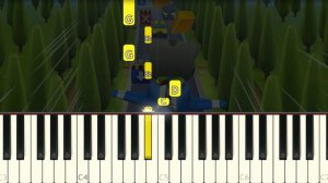 Talking TOM GOLD RUN - Forest Theme - VERY EASY Piano tutorial
