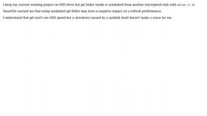 Why symlinks can slowdown git?
