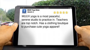 MUUV Yoga Boise Wonderful Five Star Review