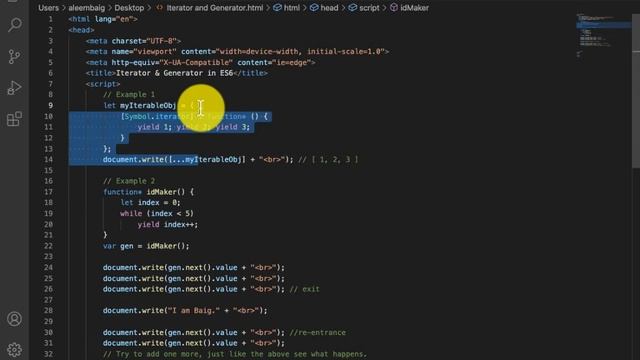 What is Iterator and Generator in ECMAScript 6 in Urdu/Hindi