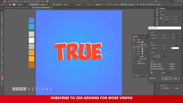 How to Create a Premium 3d Text Effect in Adobe Illustrator | Unique Font Effect смотреть онлайн