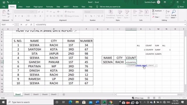 HOW TO USE COUNTIFS AND SUMIFS FORMULA IN EXCEL COUNTIFS  SUMIFS IN EXCEL EXCEL