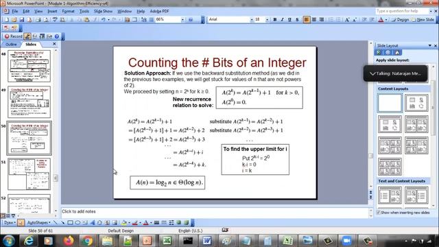 CSC 323, Fall 2020: 1.17 Recursion Algorithm to find num bits for an integer in binary - video #1 смотреть онлайн