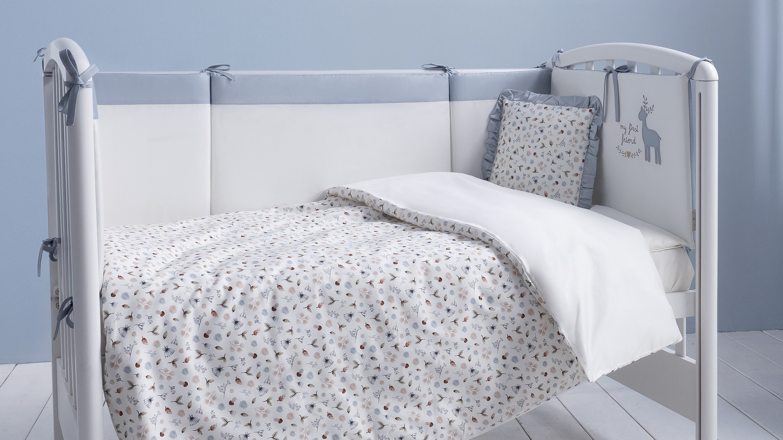 Комплект детского постельного белья Perina Little Forest аквамарин смотреть онлайн