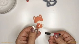 Брошь Лисичка из полимерной глины