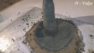 ?Как сделать Садовую фигуру "Грибы Лисички" из цемента / How to make a garden figure