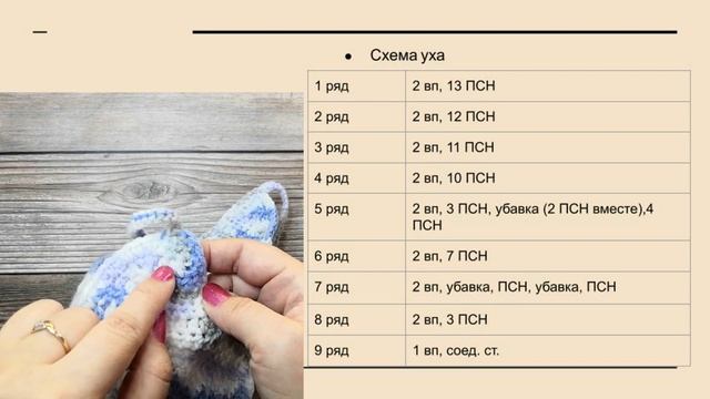 Шапочка крючком с ушками для малыша 6-9 месяцев. Как связать шапочку крючком.