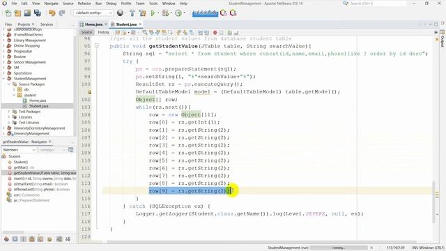 Student Management System in Java | NetBeans | MySQL Database| Part-7 смотреть онлайн