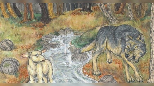 Қасқыр мен қозы ертегісі. Волк и ягненок.
Волк и ягнёнок