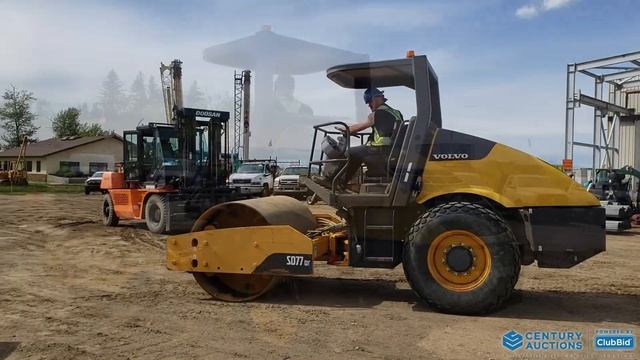 Lot 0262: 2008 Volvo SD77DX Single Drum Compactor  Fort Sask AB  Closing July 7th 2020  10 am