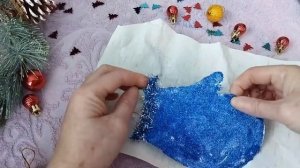 Новогодняя поделка РУКАВИЧКА. Новогодняя игрушка. Рождественское украшение своими руками