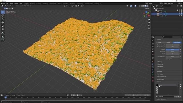 Памятка: как сделать траву в blender, анимировать, колыхание от ветра, взаимодействие с объектами